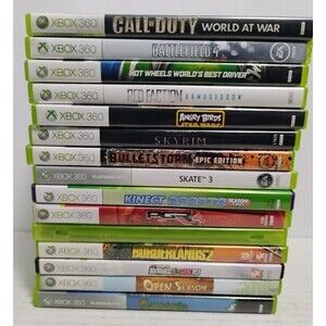 XBOX 360 14 GAME LOT W BONUS BATTLEFIELD COD PGR 4 SKYRIM BULLETSTORM ETC READ!!